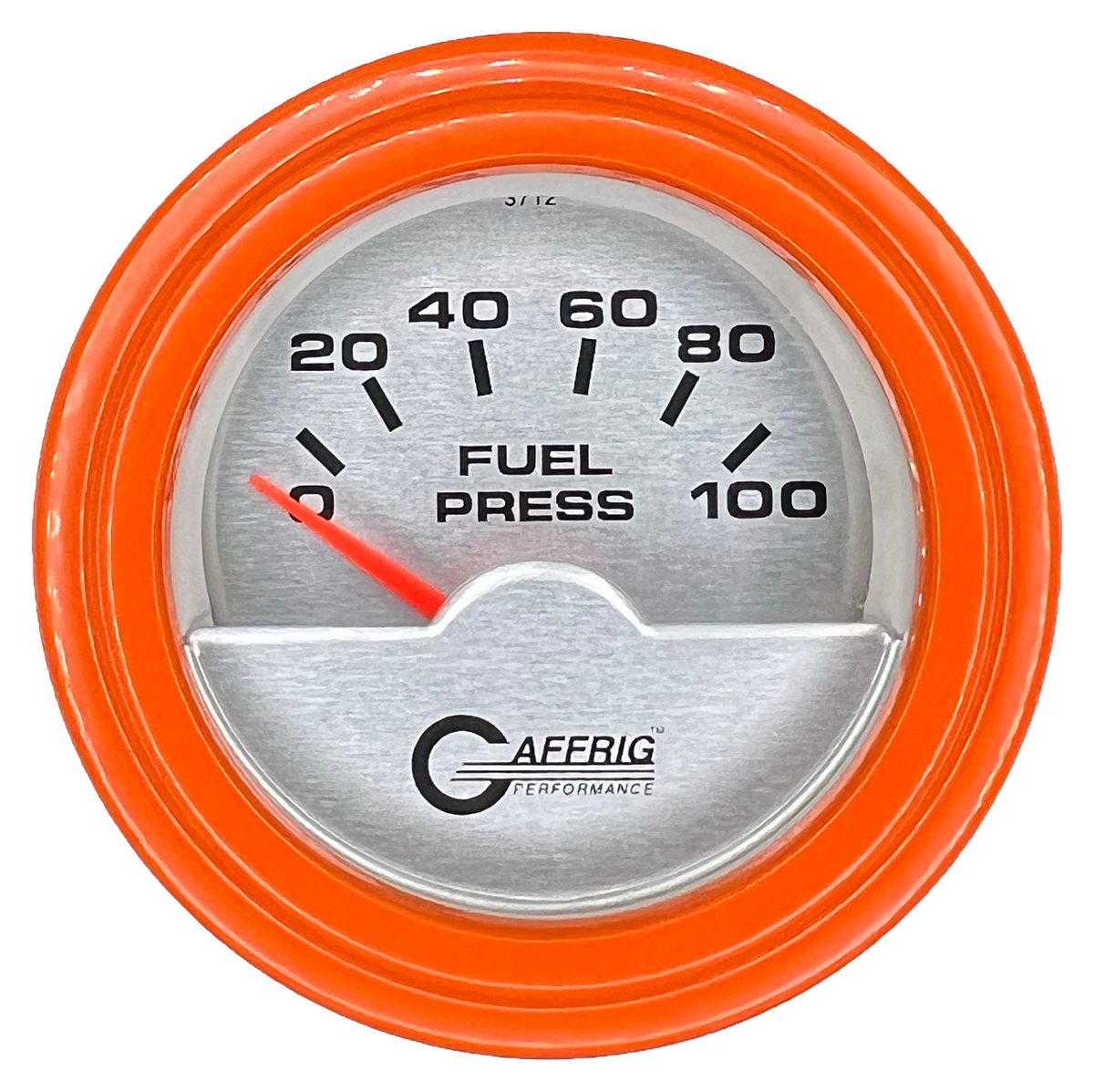 #5804 2 INCH ELECTRIC FUEL PRESS. 0-100 PSI PLATINUM Orange / Step