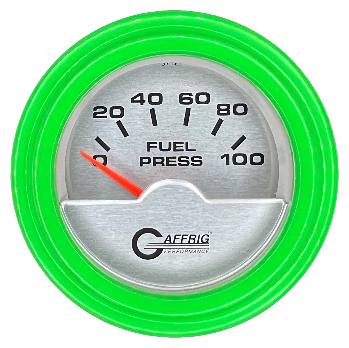 #5804 2 INCH ELECTRIC FUEL PRESS. 0-100 PSI PLATINUM Lime Green / Step