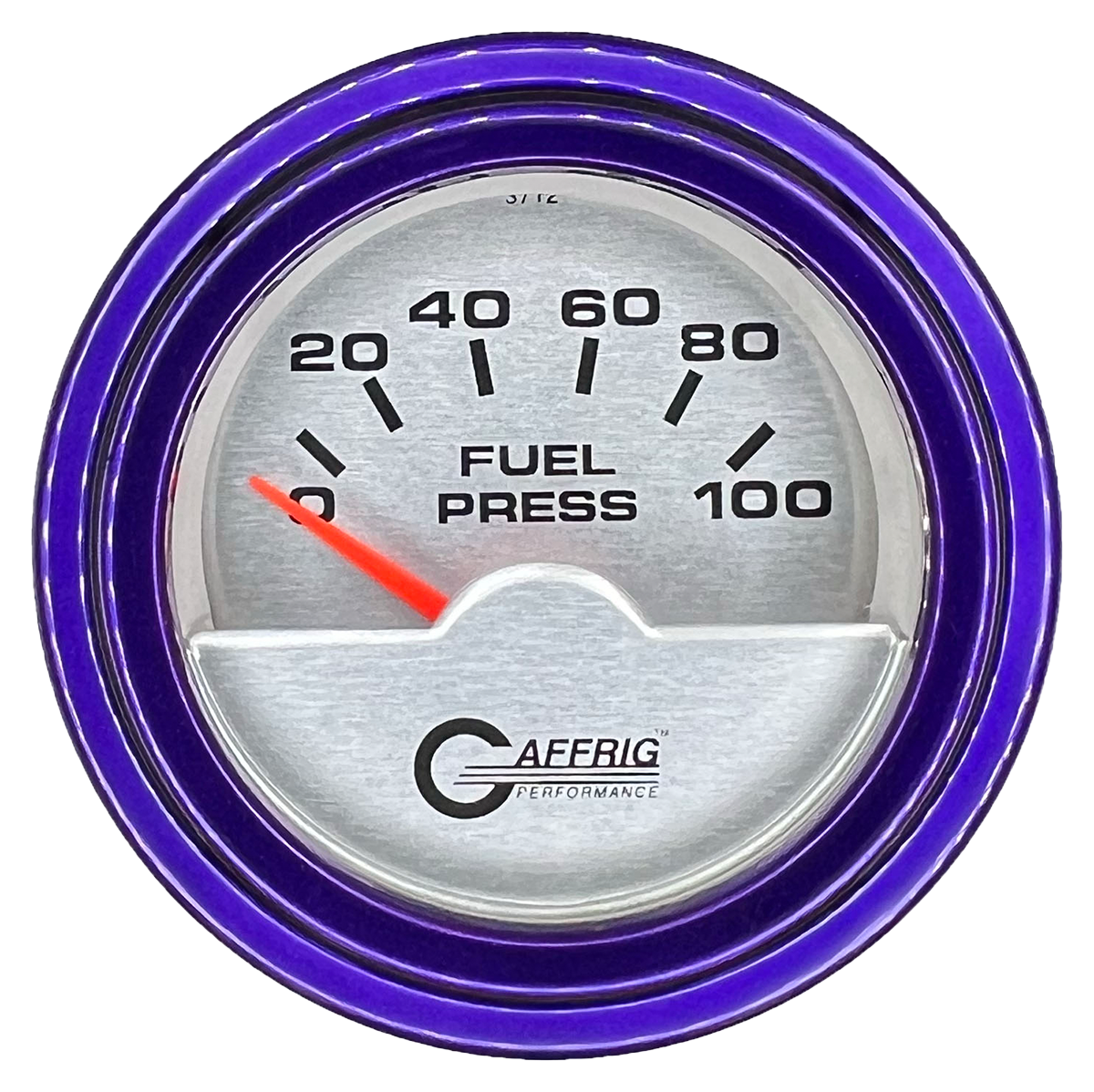 #5804 2 INCH ELECTRIC FUEL PRESS. 0-100 PSI PLATINUM Purple / Step