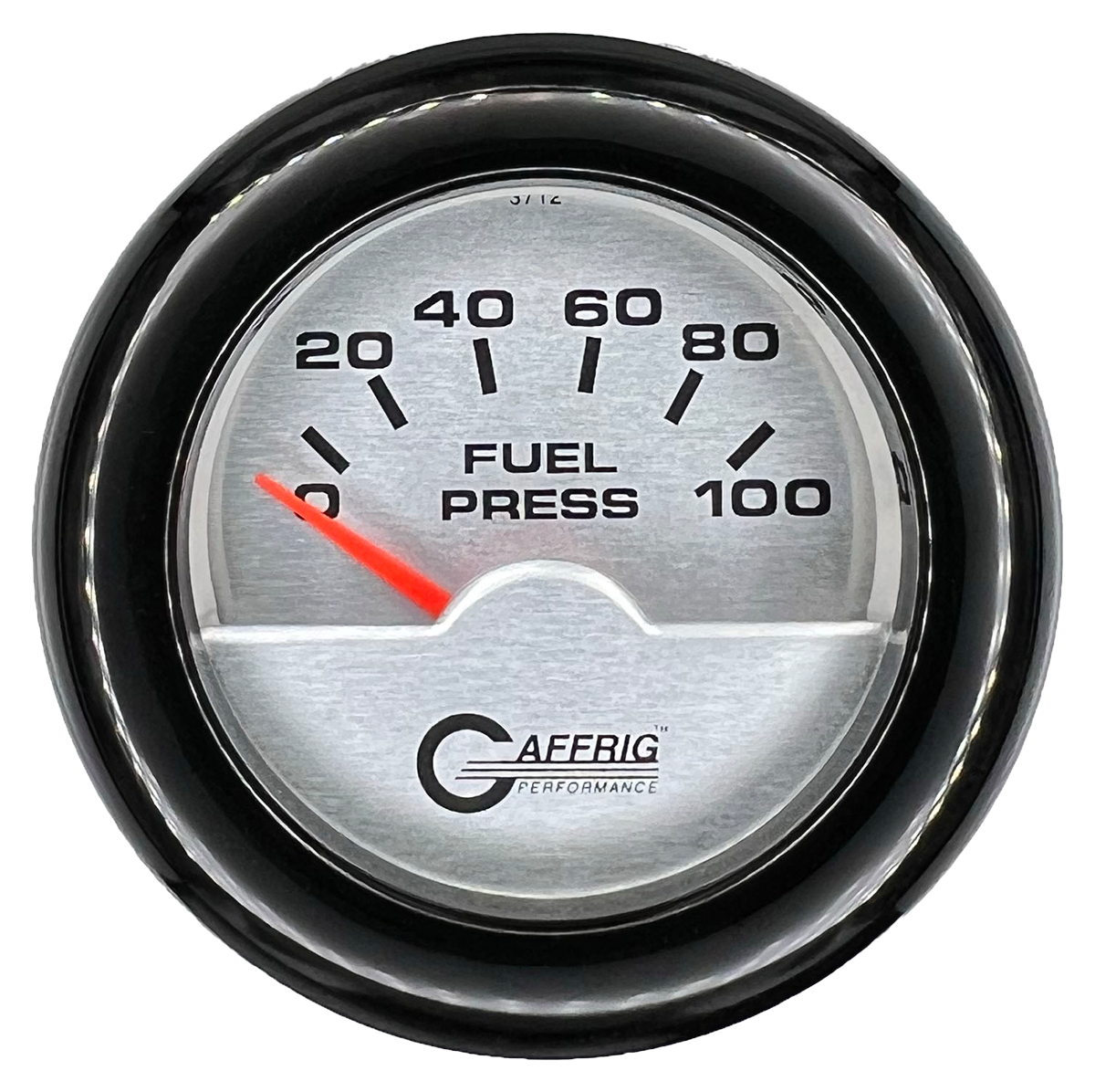 #5804 2 INCH ELECTRIC FUEL PRESS. 0-100 PSI PLATINUM Black / Step