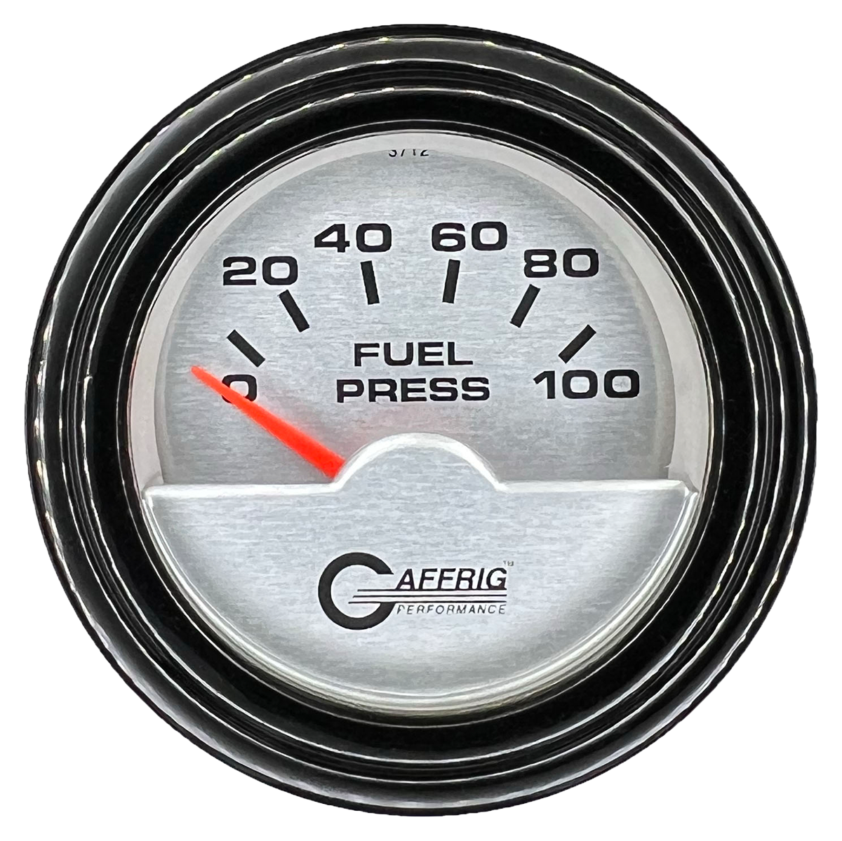 #5804 2 INCH ELECTRIC FUEL PRESS. 0-100 PSI PLATINUM Black / Step
