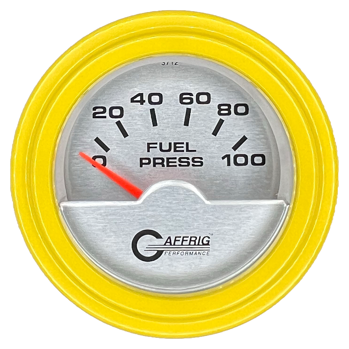 #5804 2 INCH ELECTRIC FUEL PRESS. 0-100 PSI PLATINUM Yellow / Step