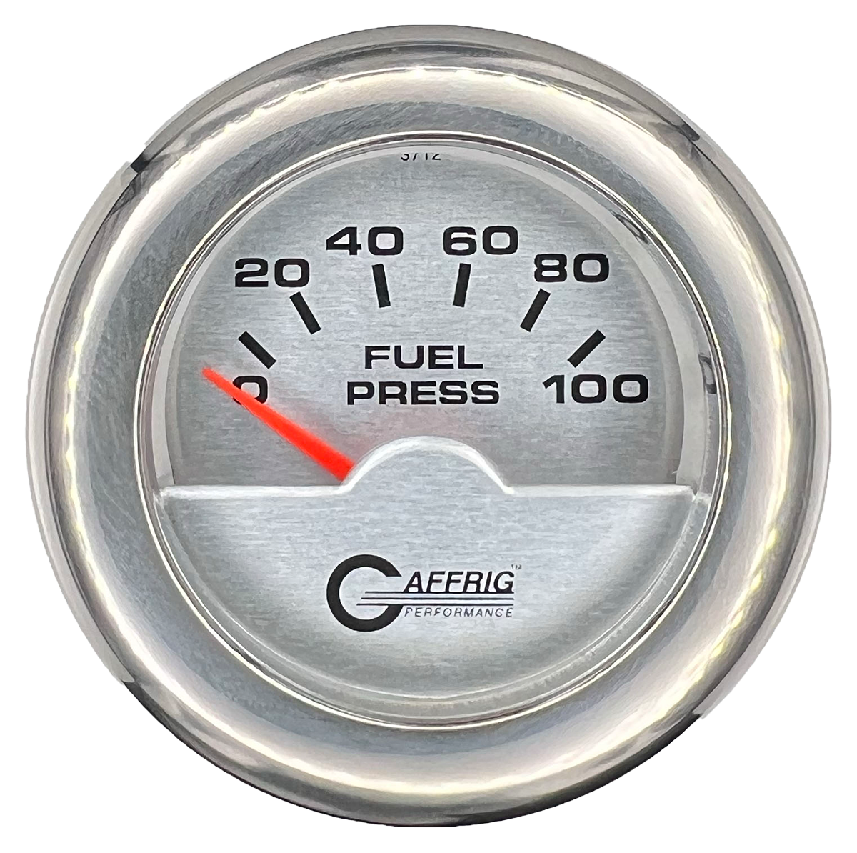 #5804 2 INCH ELECTRIC FUEL PRESS. 0-100 PSI PLATINUM Chrome / Step