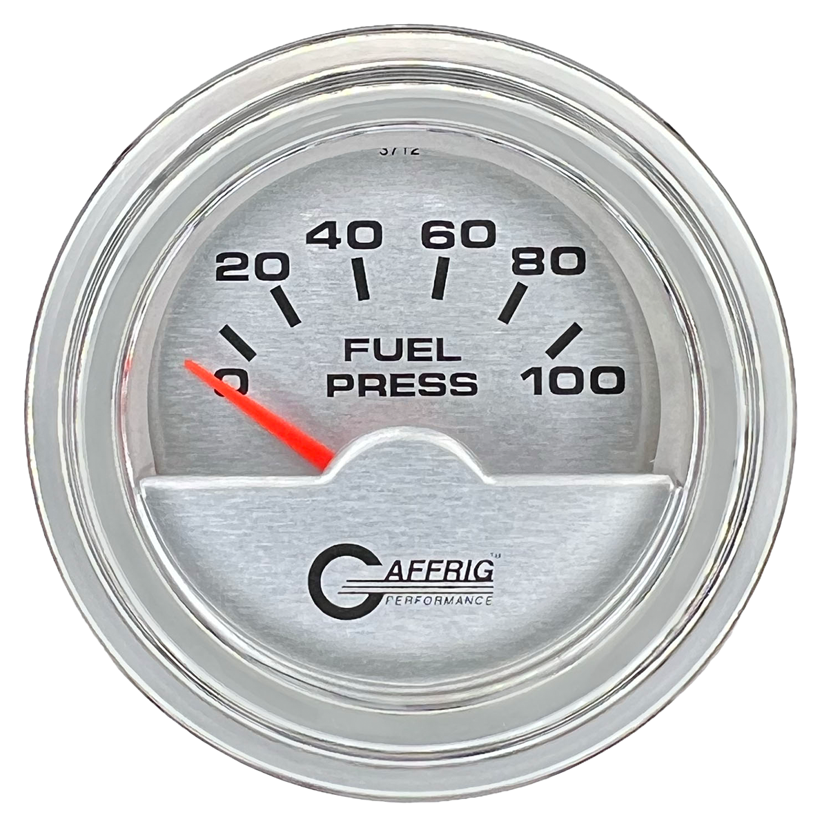 #5804 2 INCH ELECTRIC FUEL PRESS. 0-100 PSI PLATINUM Chrome / Step