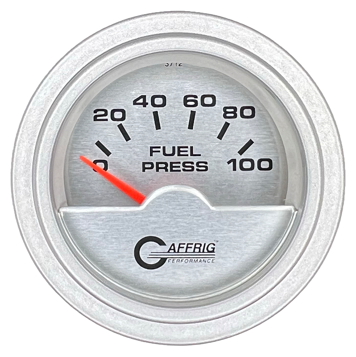 #5804 2 INCH ELECTRIC FUEL PRESS. 0-100 PSI PLATINUM Platinum / Step