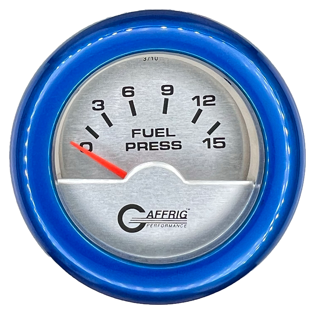 #5806 2 INCH ELECTRIC FUEL PRESS. 0-15 PSI PLATINUM Blue / Step