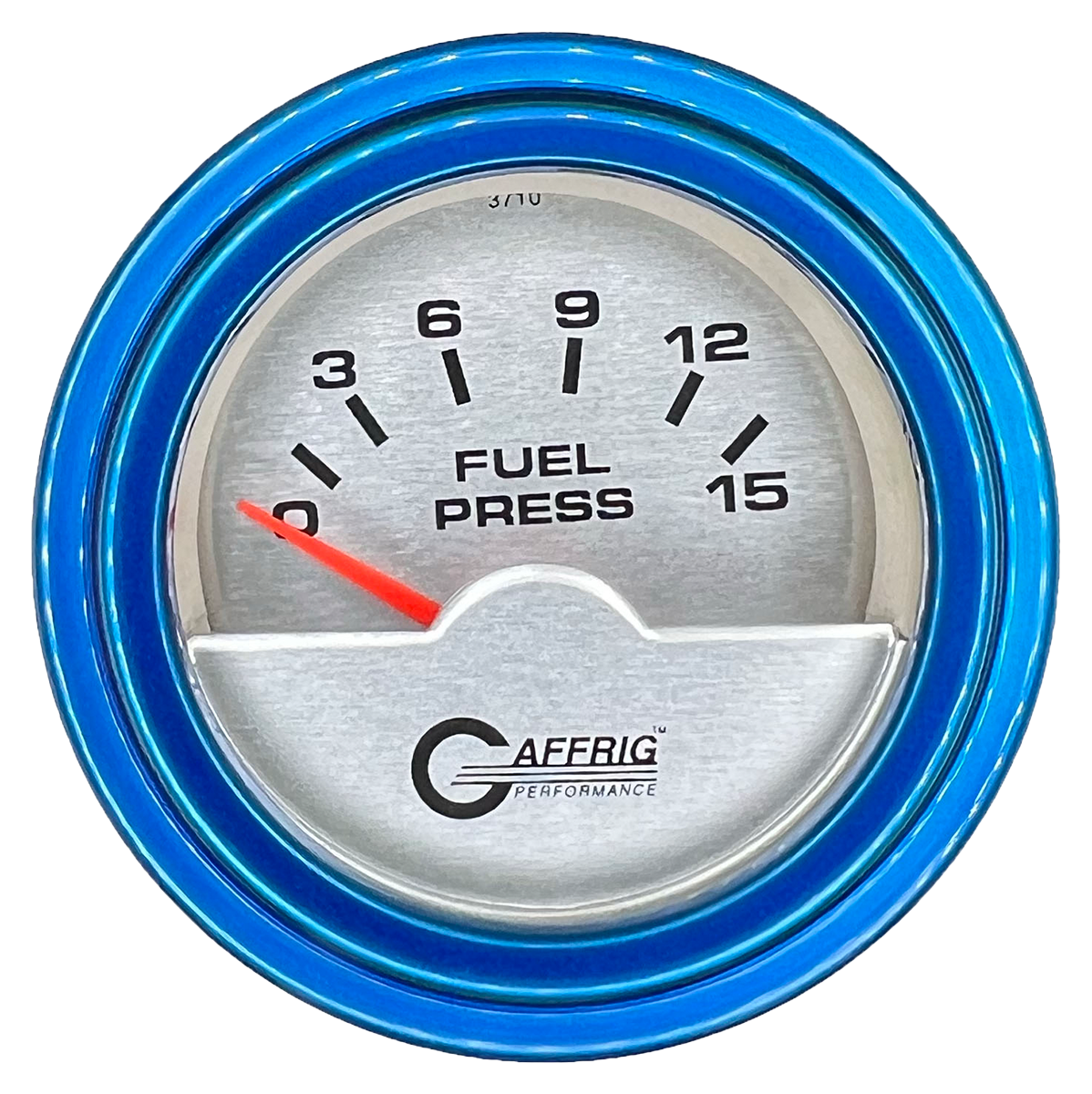 #5806 2 INCH ELECTRIC FUEL PRESS. 0-15 PSI PLATINUM Blue / Step