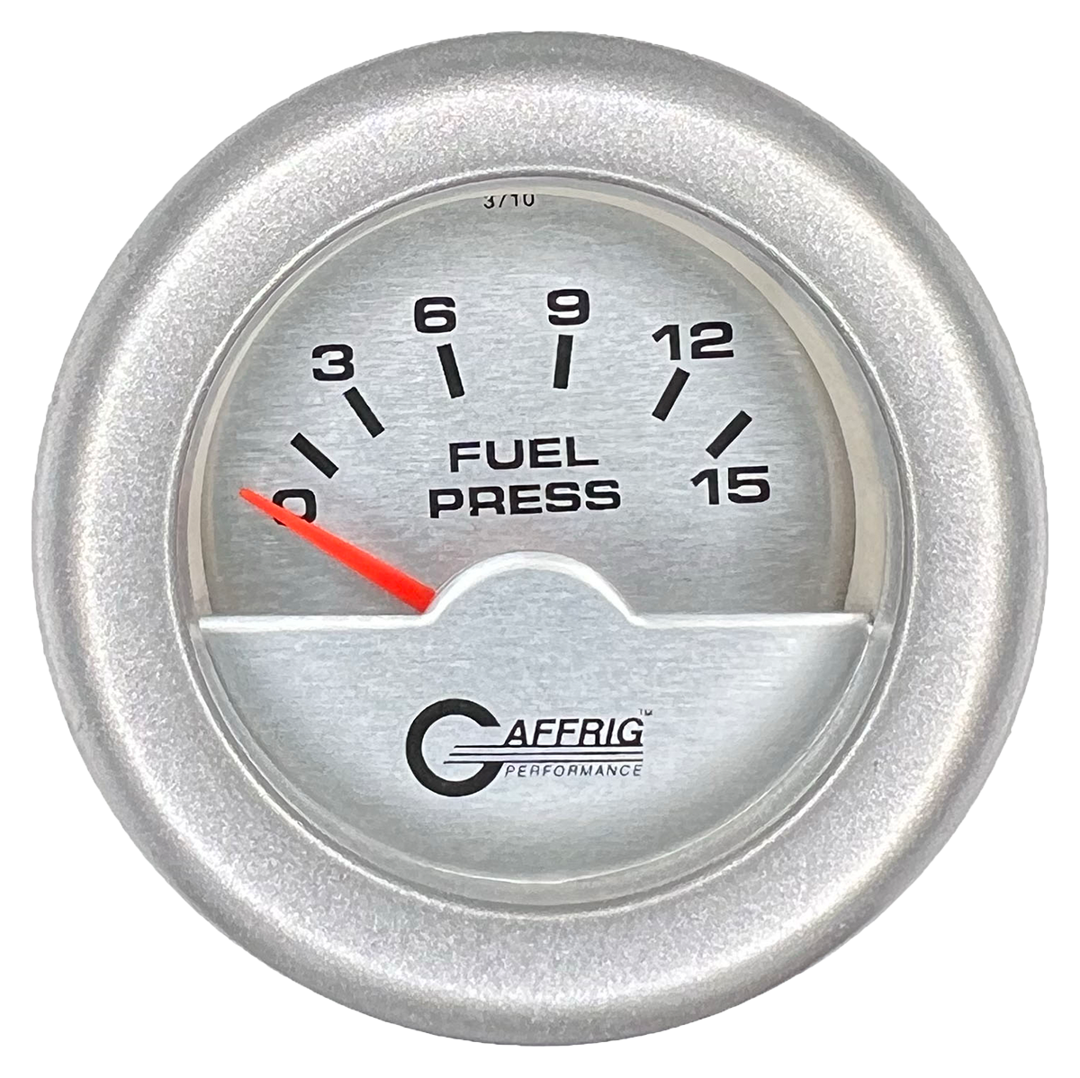 #5806 2 INCH ELECTRIC FUEL PRESS. 0-15 PSI PLATINUM Platinum / Fat