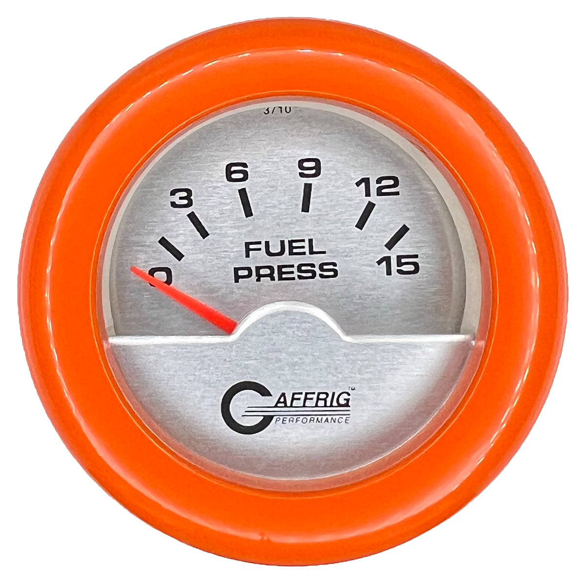 #5806 2 INCH ELECTRIC FUEL PRESS. 0-15 PSI PLATINUM Orange / Step