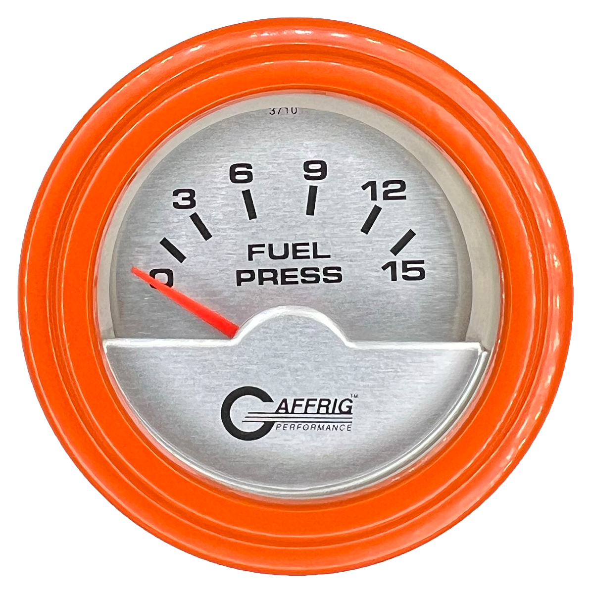 #5806 2 INCH ELECTRIC FUEL PRESS. 0-15 PSI PLATINUM Orange / Step