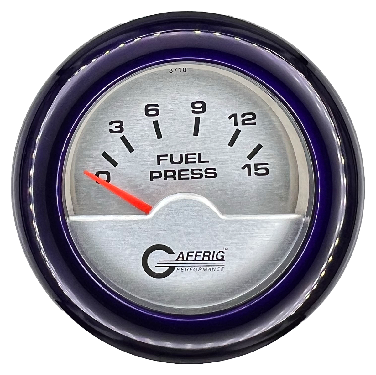 #5806 2 INCH ELECTRIC FUEL PRESS. 0-15 PSI PLATINUM Purple / Step