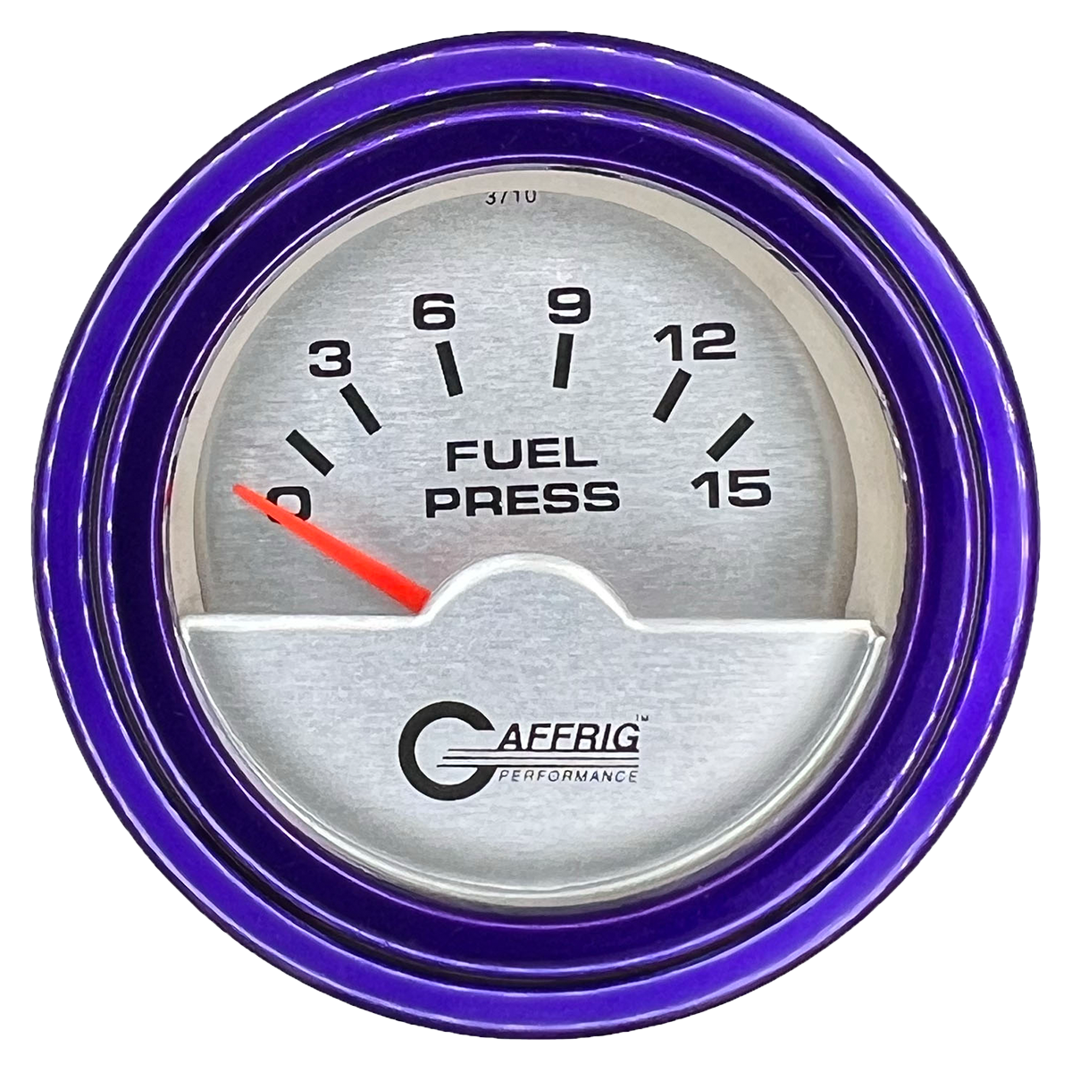#5806 2 INCH ELECTRIC FUEL PRESS. 0-15 PSI PLATINUM Purple / Step