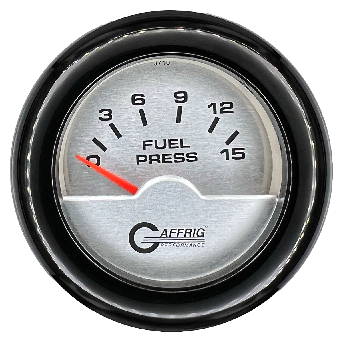 #5806 2 INCH ELECTRIC FUEL PRESS. 0-15 PSI PLATINUM Black / Step