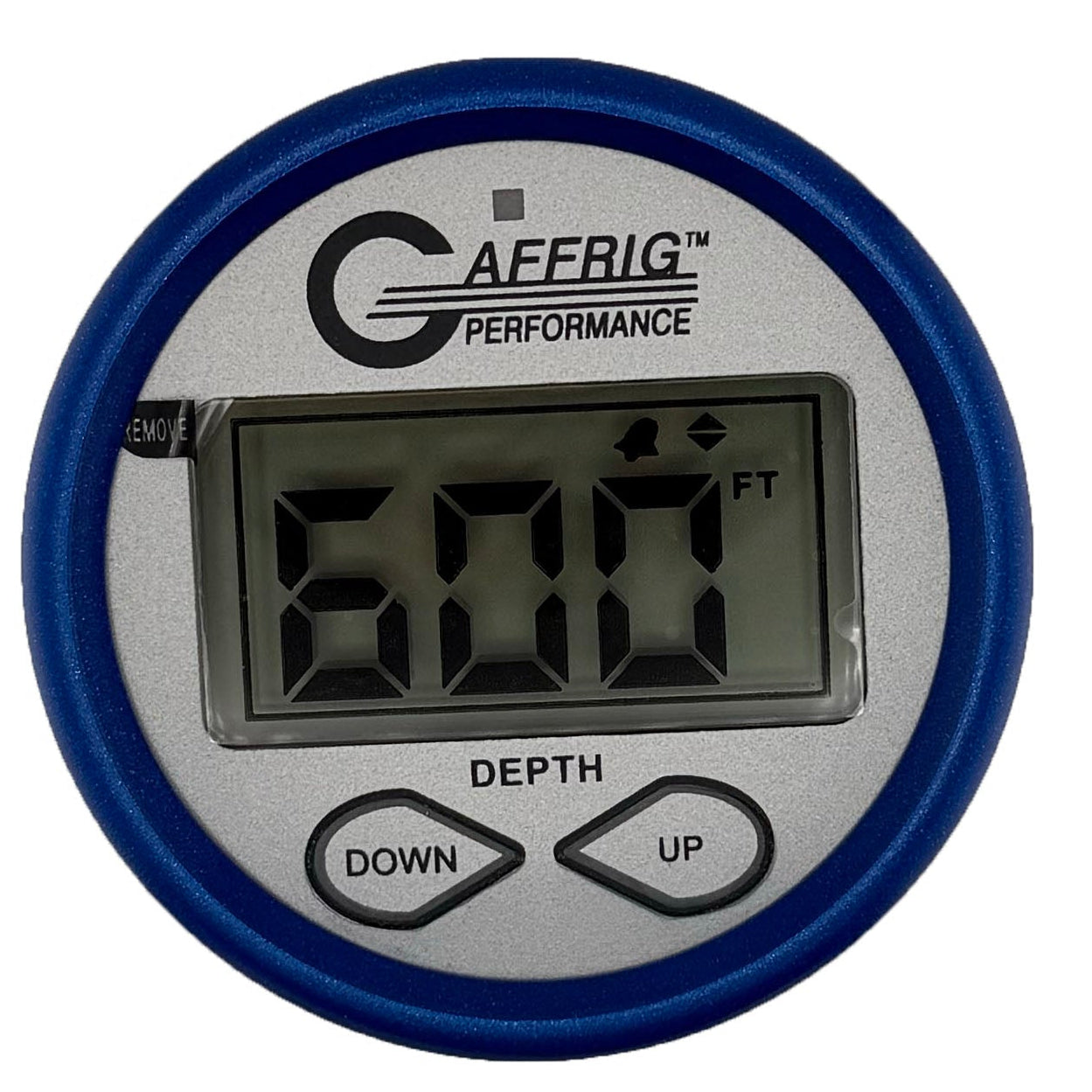 GAFFRIG PART #5807 2 INCH HIGH PERFORMANCE DIGITAL DEPTH SOUNDER MARINE BOAT GAUGE KIT-PLATINUM- W/ALARM AIR & WATER TEMP. AND TRANSDUCER
