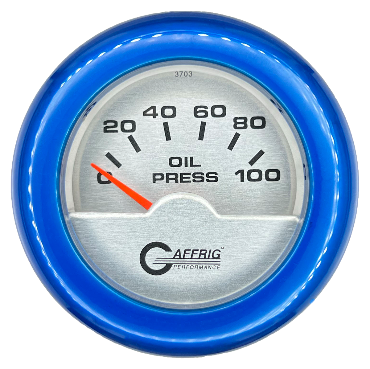#5812 2 INCH ELECTRIC OIL PRESSURE 0-100 PSI PLATINUM Blue / Step