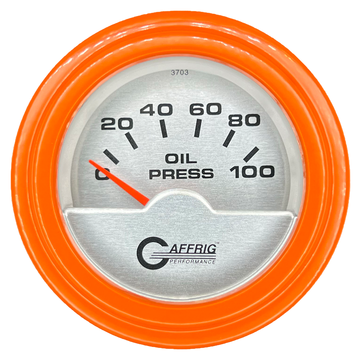 #5812 2 INCH ELECTRIC OIL PRESSURE 0-100 PSI PLATINUM Orange / Step