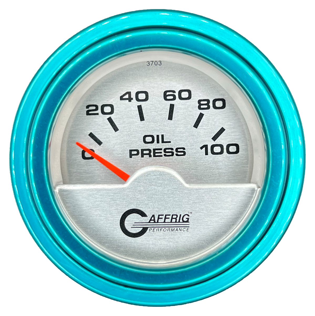 #5812 2 INCH ELECTRIC OIL PRESSURE 0-100 PSI PLATINUM Teal / Step
