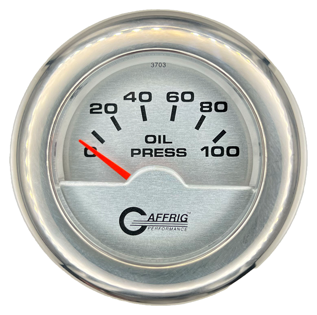 #5812 2 INCH ELECTRIC OIL PRESSURE 0-100 PSI PLATINUM Chrome / Step