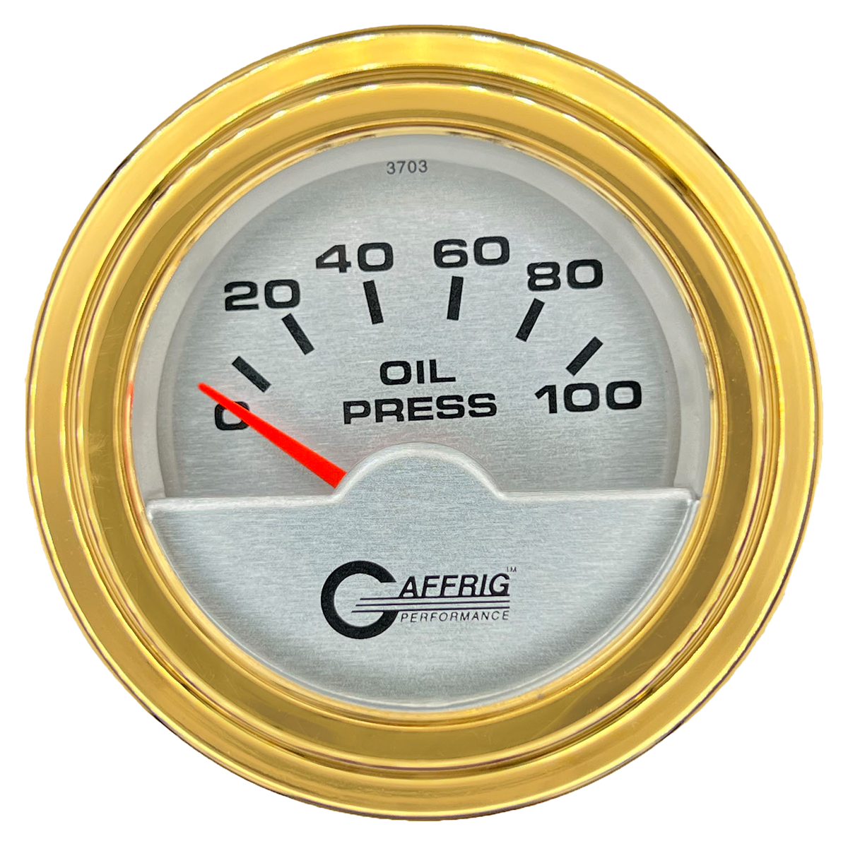 #5812 2 INCH ELECTRIC OIL PRESSURE 0-100 PSI PLATINUM Gold / Step