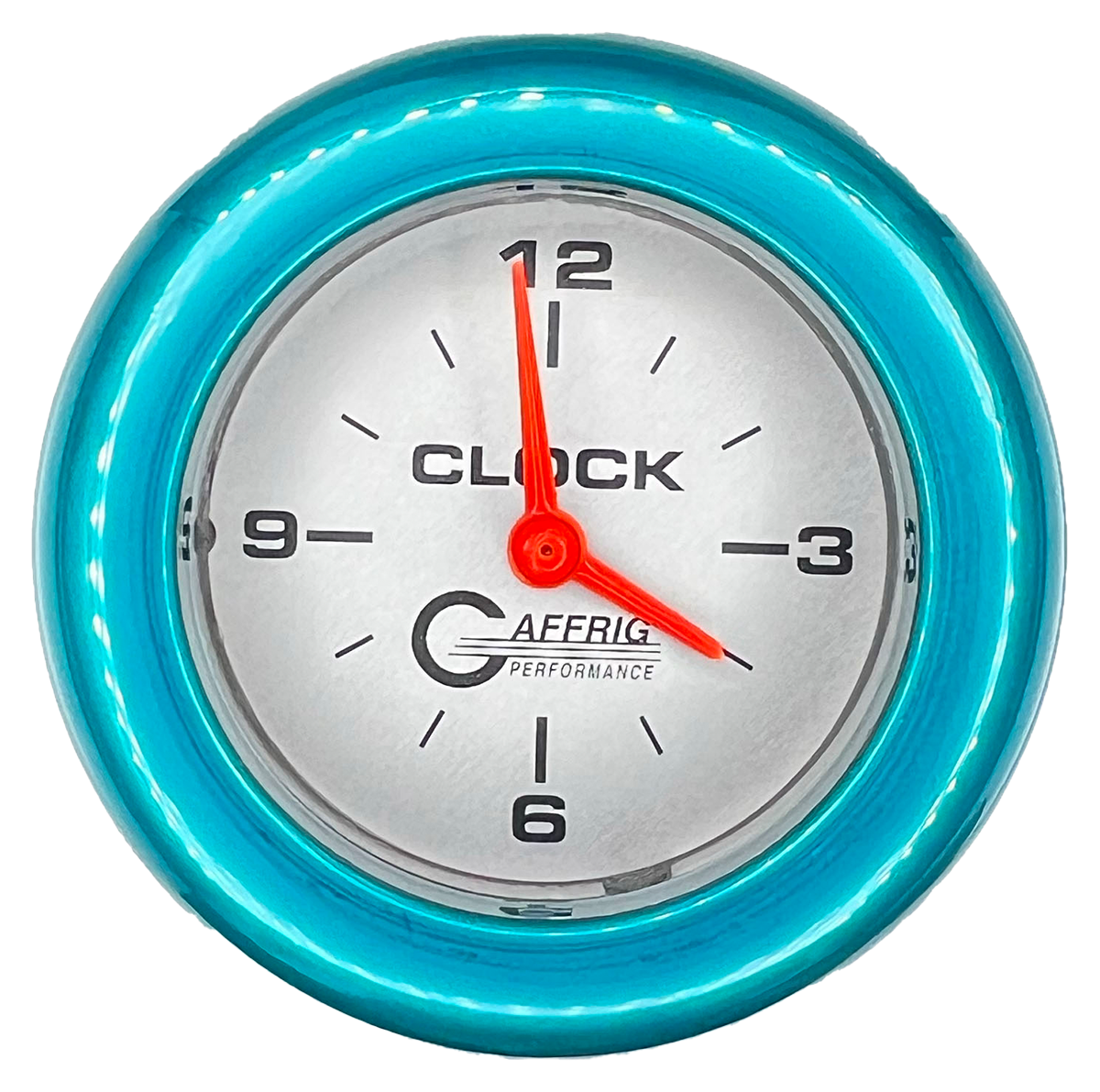 #5854 2 INCH ELECTRIC CLOCK PLATINUM Teal / Step