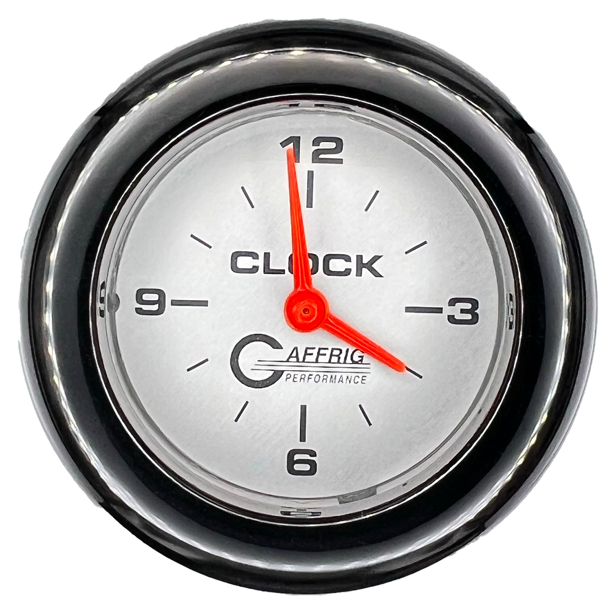#5854 2 INCH ELECTRIC CLOCK PLATINUM Black / Step
