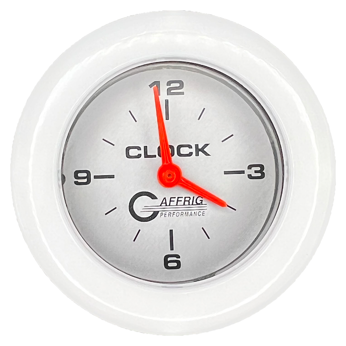 #5854 2 INCH ELECTRIC CLOCK PLATINUM White / Step