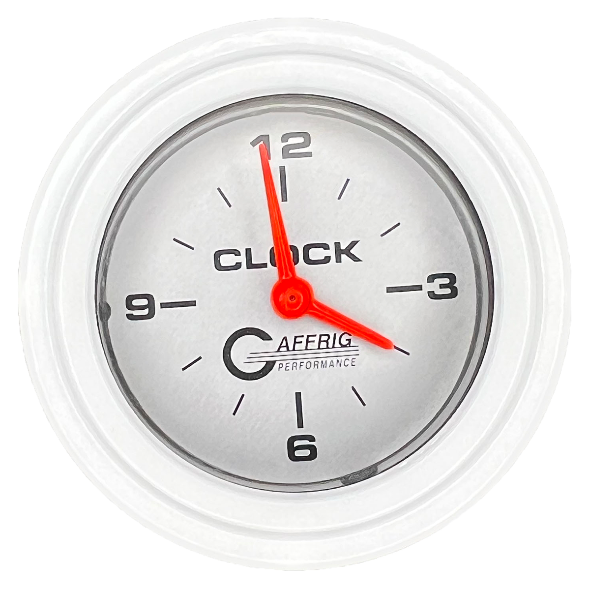 #5854 2 INCH ELECTRIC CLOCK PLATINUM White / Step