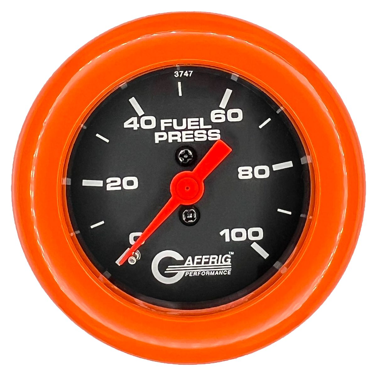 #6004 2 INCH MECHANICAL FUEL PRESS. 0-100 PSI BLACK Orange / Step