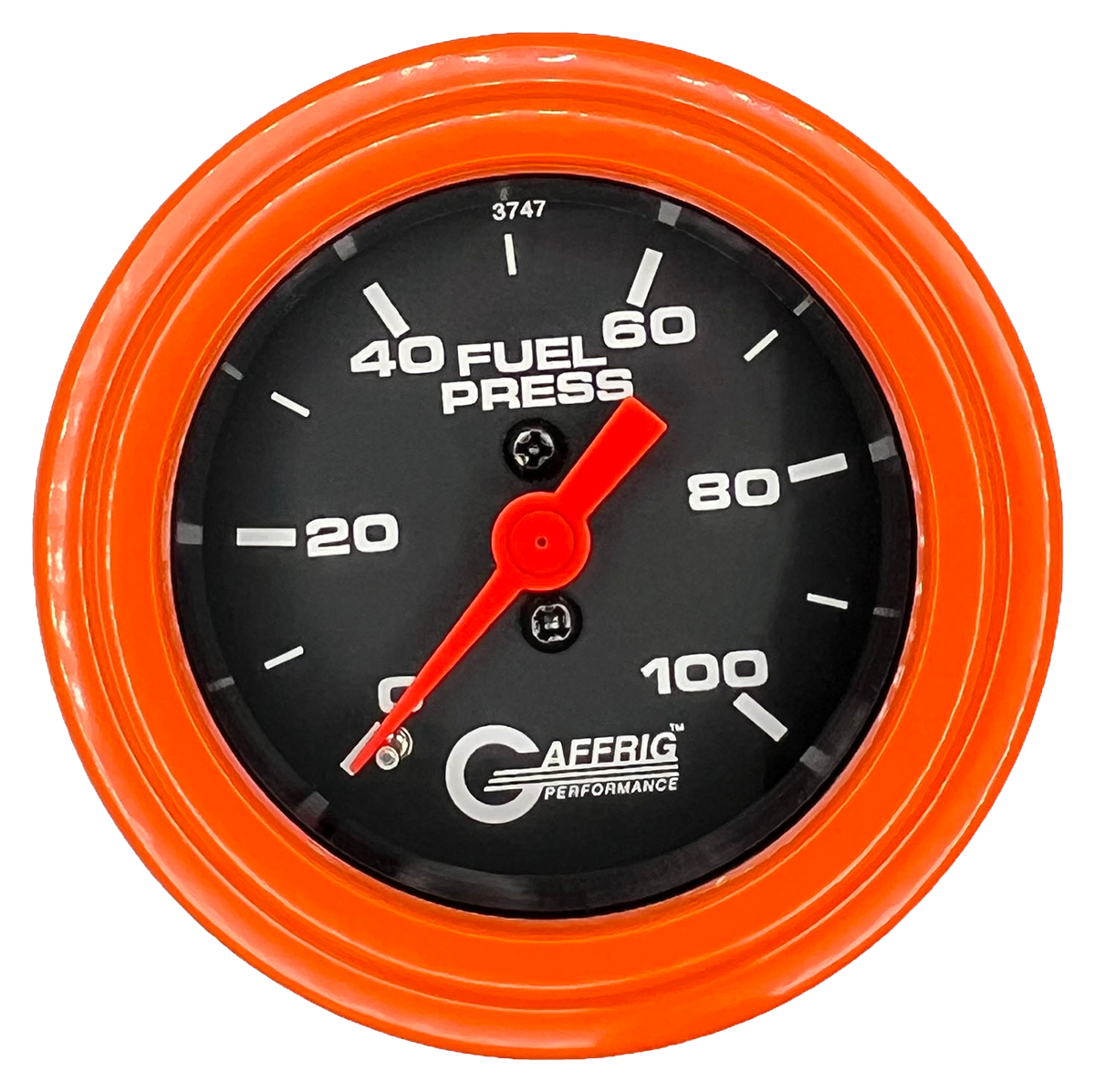 #6004 2 INCH MECHANICAL FUEL PRESS. 0-100 PSI BLACK Orange / Step