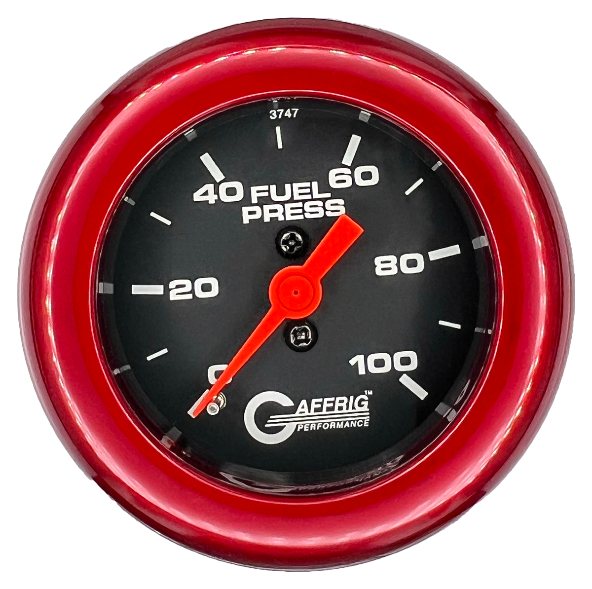 #6004 2 INCH MECHANICAL FUEL PRESS. 0-100 PSI BLACK Red / Step