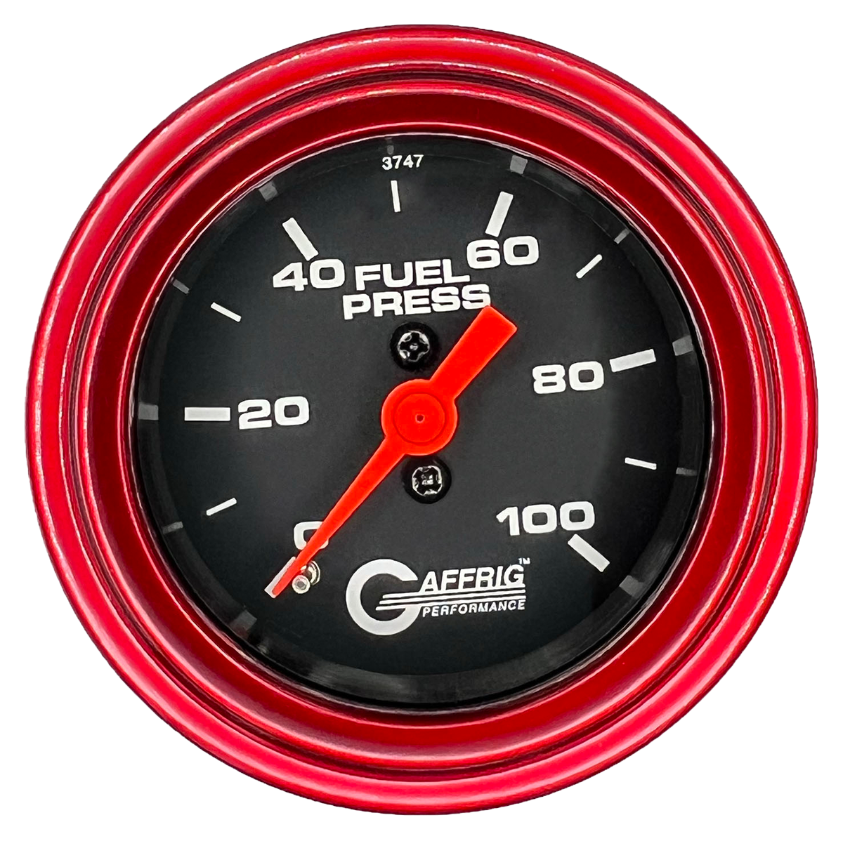 #6004 2 INCH MECHANICAL FUEL PRESS. 0-100 PSI BLACK Red / Step
