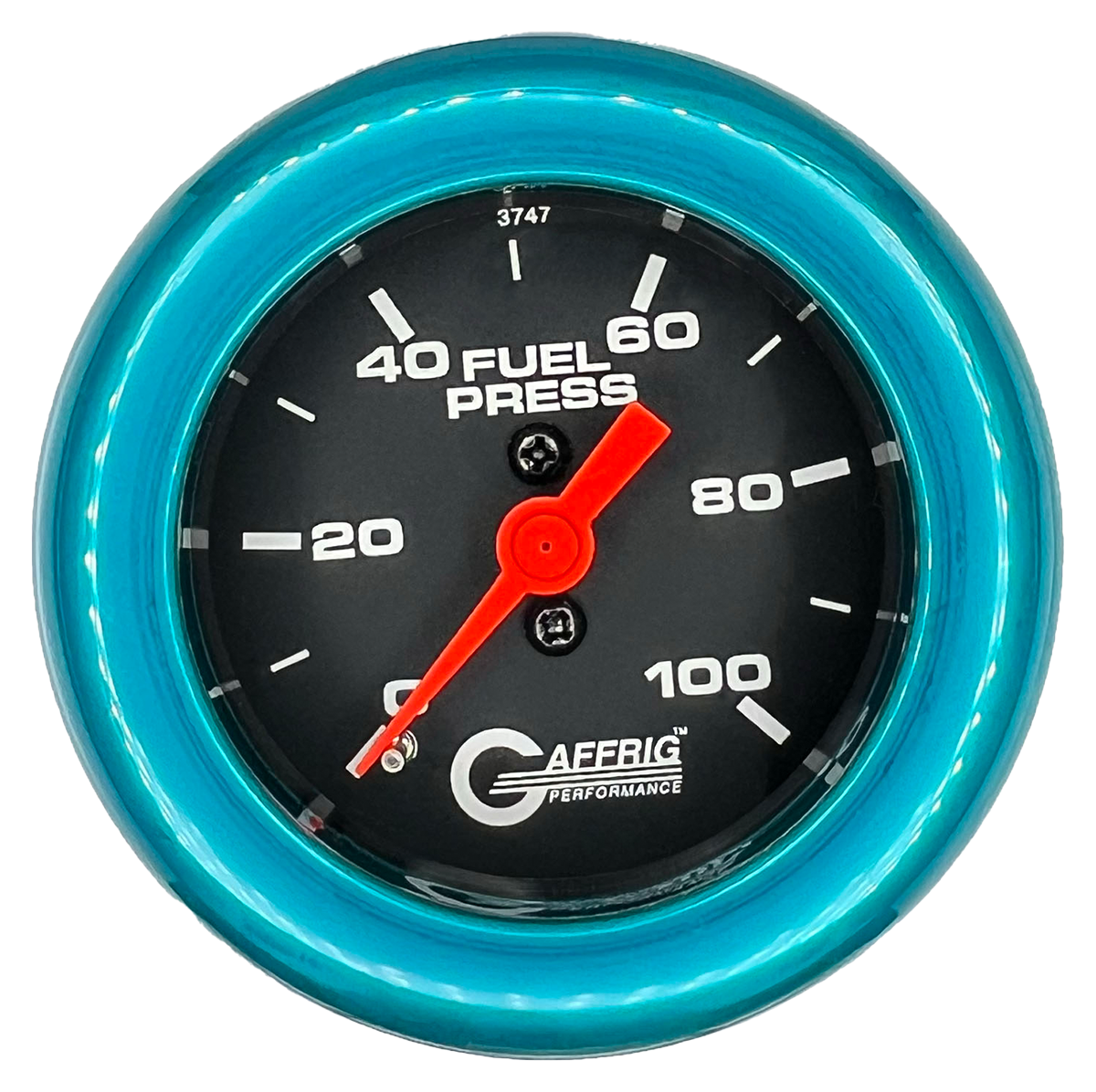 #6004 2 INCH MECHANICAL FUEL PRESS. 0-100 PSI BLACK Teal / Step