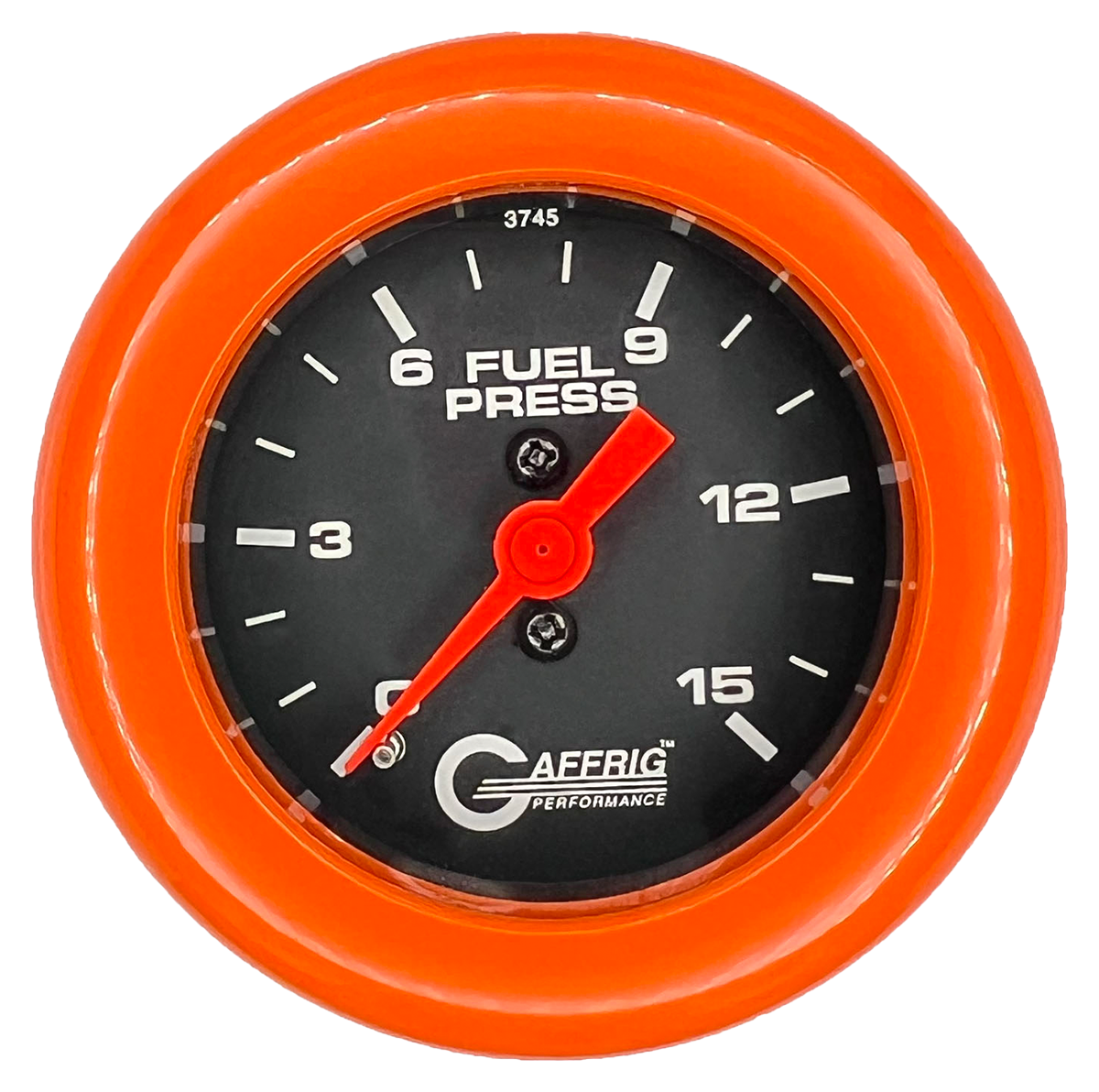 #6008 2 INCH MECHANICAL FUEL PRESS. 0-15 PSI BLACK Orange / Step