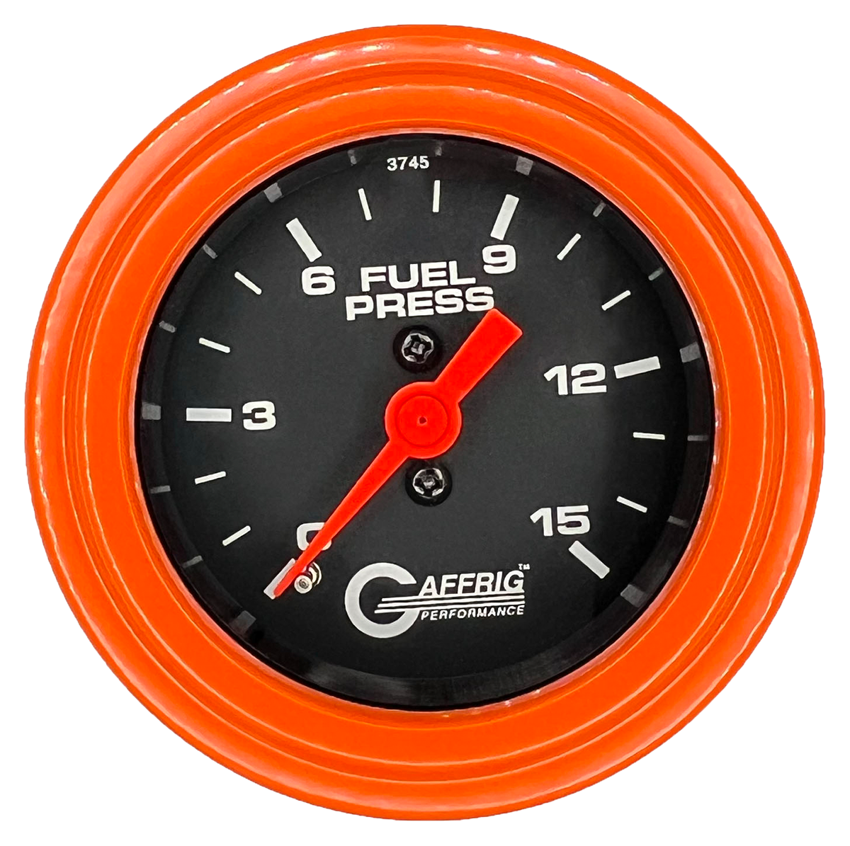 #6008 2 INCH MECHANICAL FUEL PRESS. 0-15 PSI BLACK Orange / Step