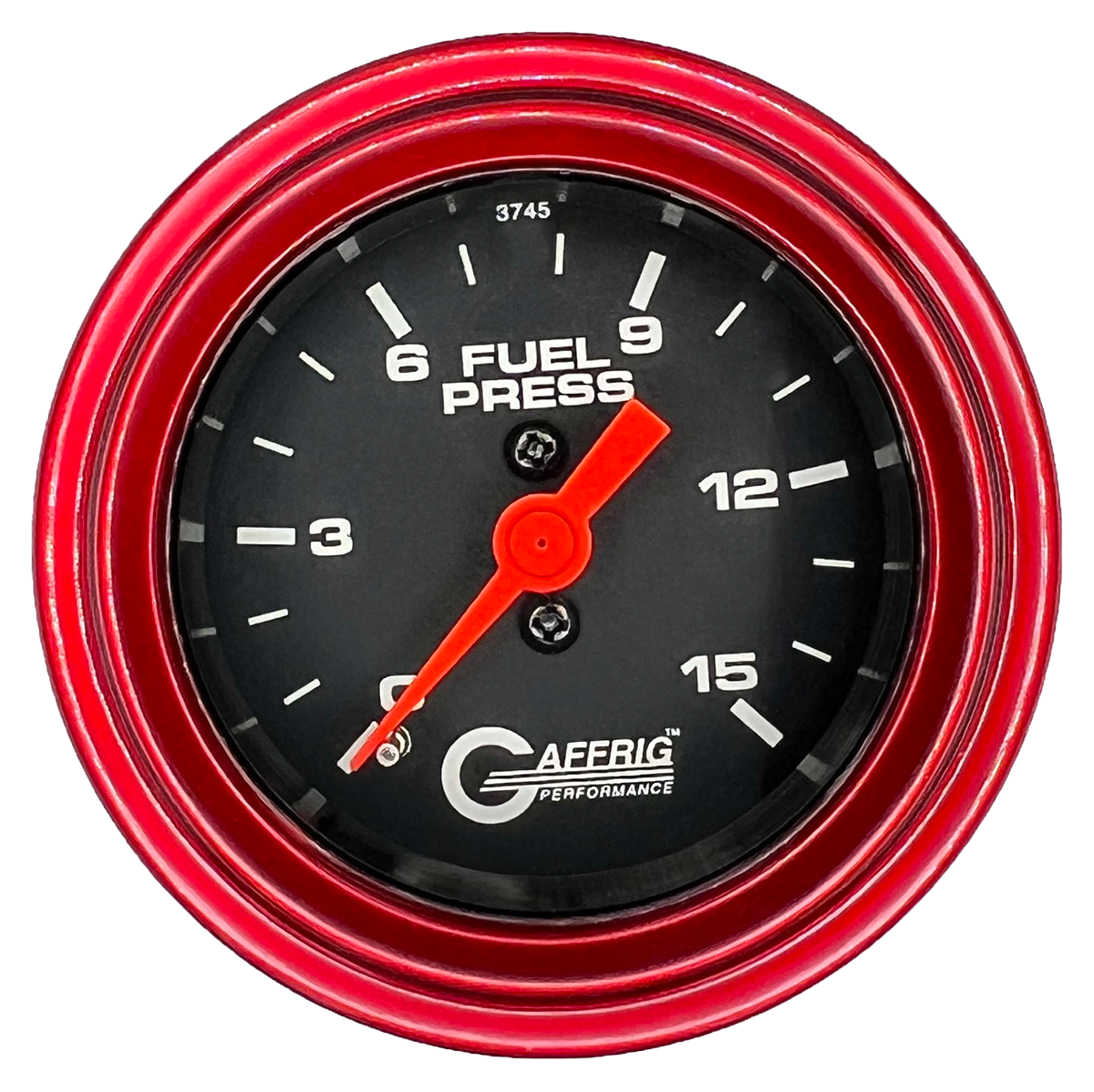 #6008 2 INCH MECHANICAL FUEL PRESS. 0-15 PSI BLACK Red / Step