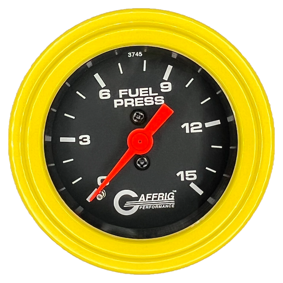 #6008 2 INCH MECHANICAL FUEL PRESS. 0-15 PSI BLACK Yellow / Step