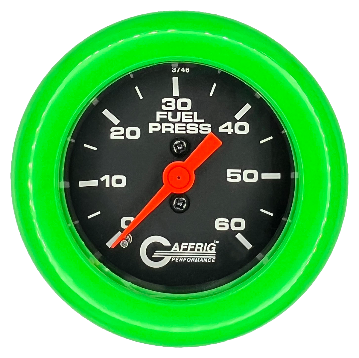 #6010 2 INCH MECHANICAL FUEL PRESS. 0-60 PSI BLACK Lime Green / Step