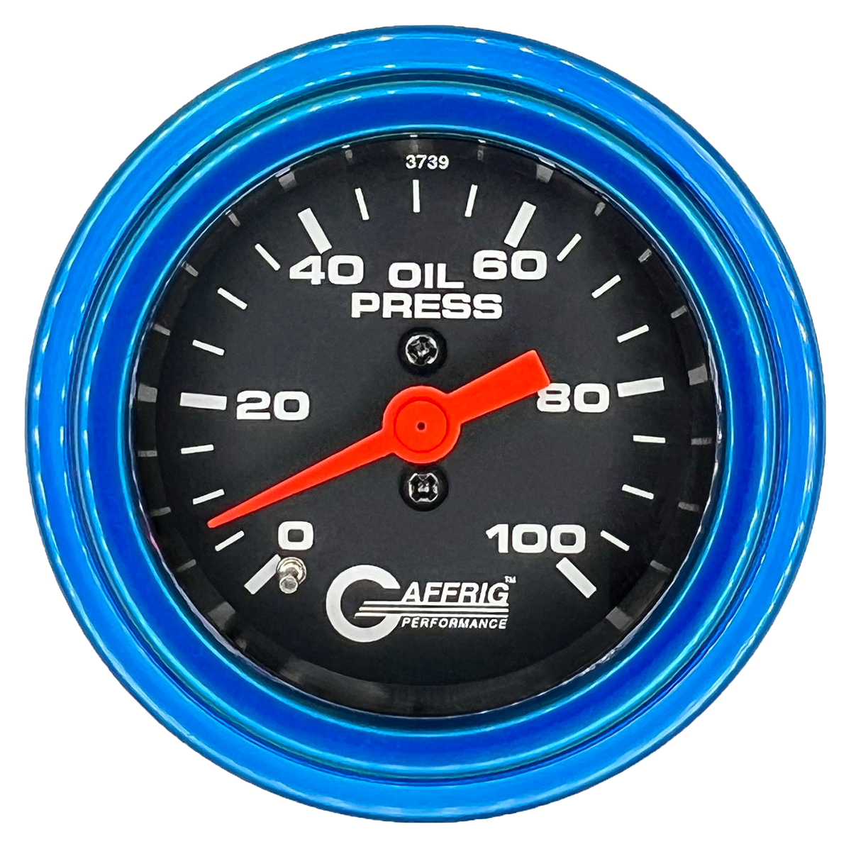 #6012 2 INCH MECHANICAL OIL PRESS. 0-100 PSI BLACK Blue / Step