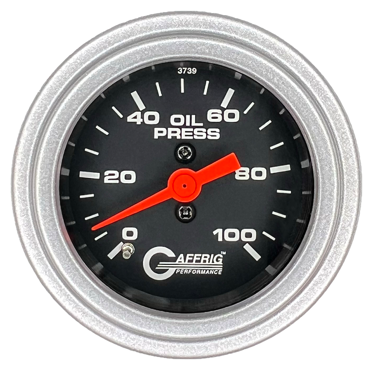#6012 2 INCH MECHANICAL OIL PRESS. 0-100 PSI BLACK Platinum / Step