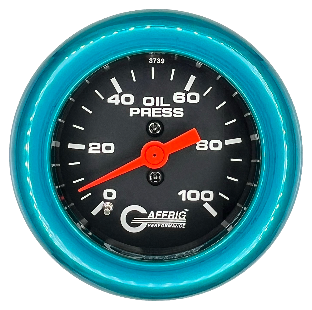 #6012 2 INCH MECHANICAL OIL PRESS. 0-100 PSI BLACK Teal / Step