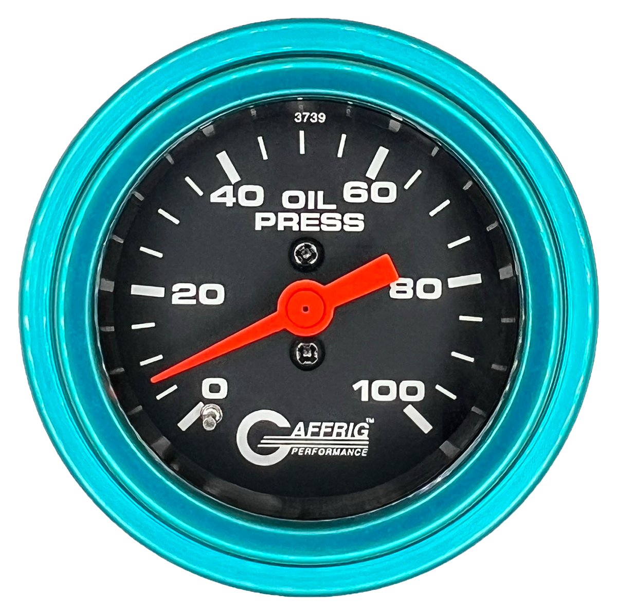 #6012 2 INCH MECHANICAL OIL PRESS. 0-100 PSI BLACK Teal / Step