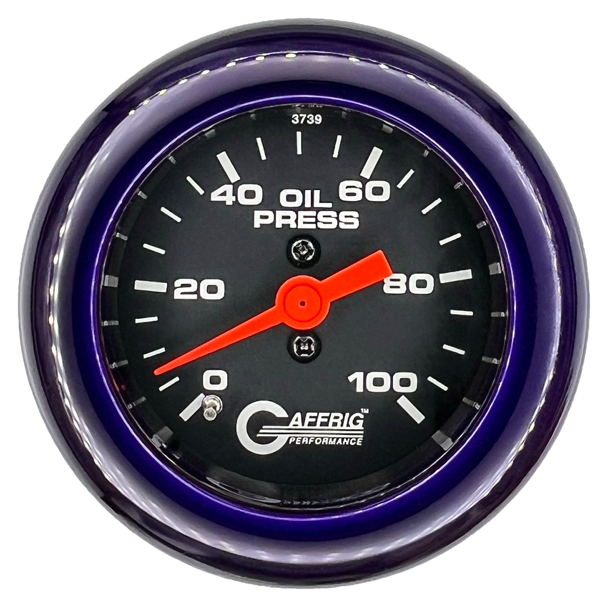 #6012 2 INCH MECHANICAL OIL PRESS. 0-100 PSI BLACK Purple / Step
