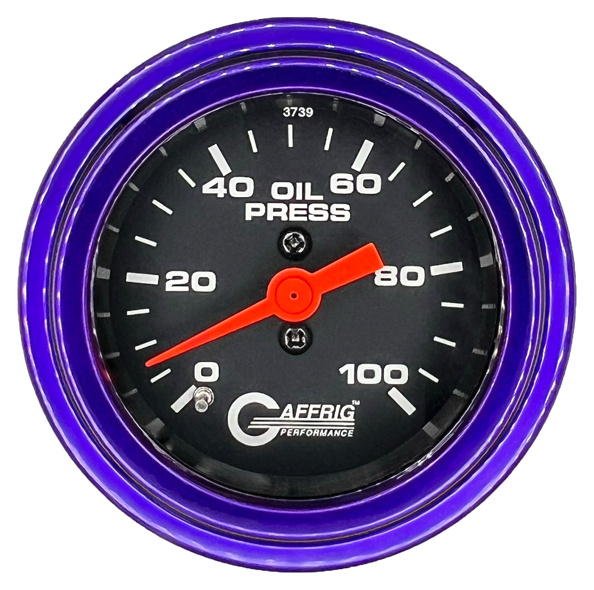 #6012 2 INCH MECHANICAL OIL PRESS. 0-100 PSI BLACK Purple / Step