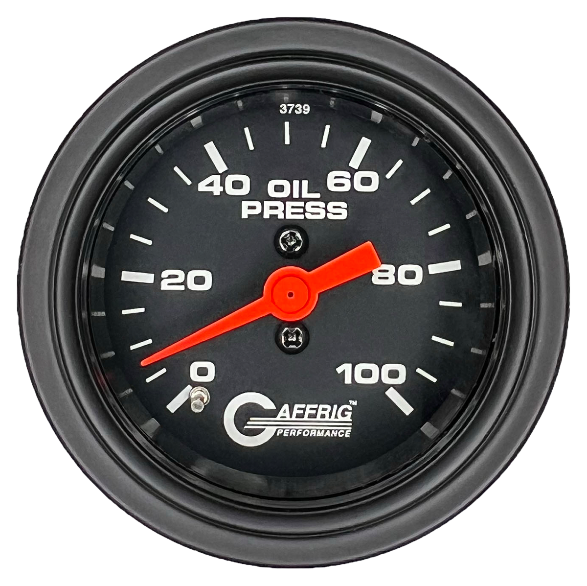 #6012 2 INCH MECHANICAL OIL PRESS. 0-100 PSI BLACK Black / Step