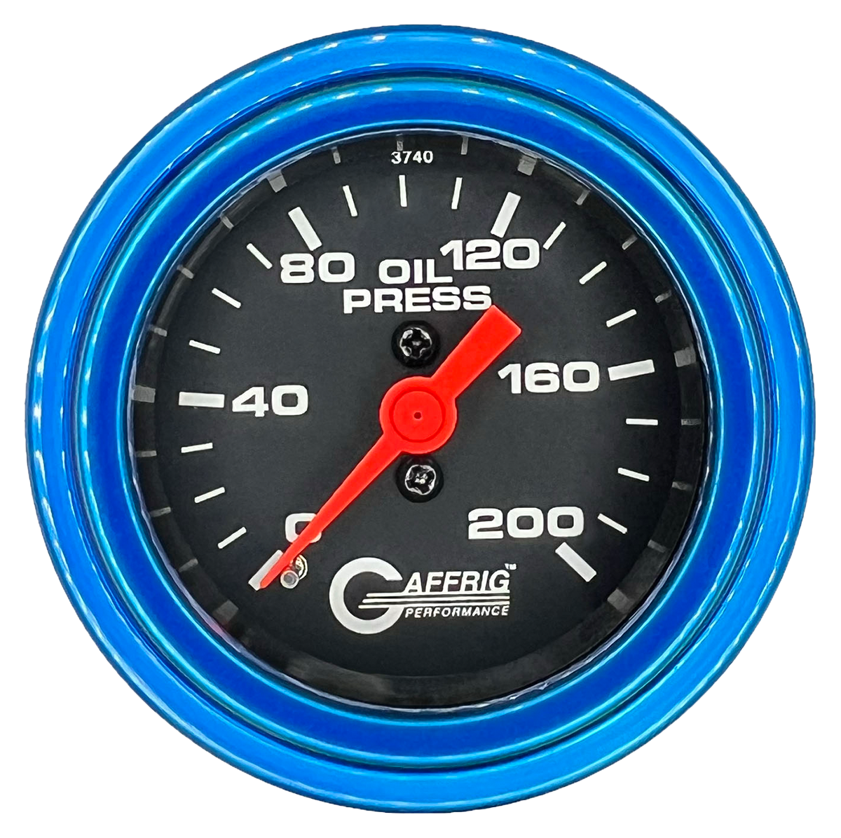 #6014 2 INCH MECHANICAL OIL PRESS. 0-200 PSI BLACK Blue / Step