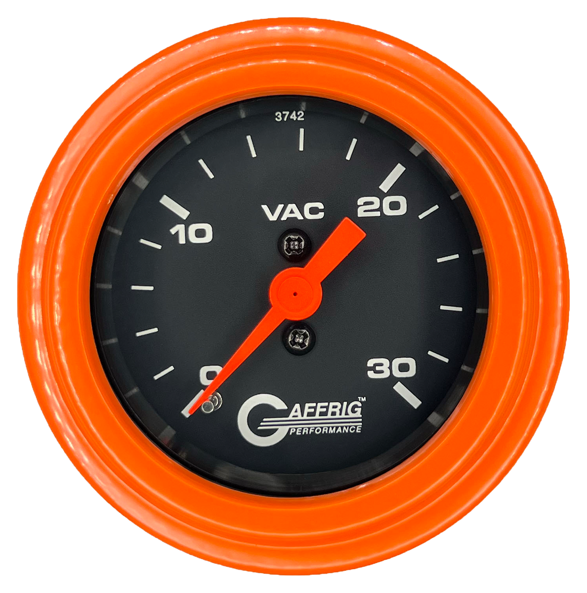 #6016 2 INCH MECHANICAL VACUUM 0-30 BLACK Orange / Step