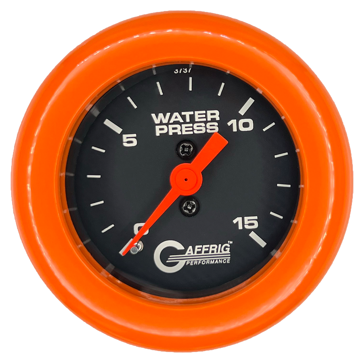 #6020 2 INCH MECHANICAL WATER PRESS. 0-15 PSI BLACK Orange / Step