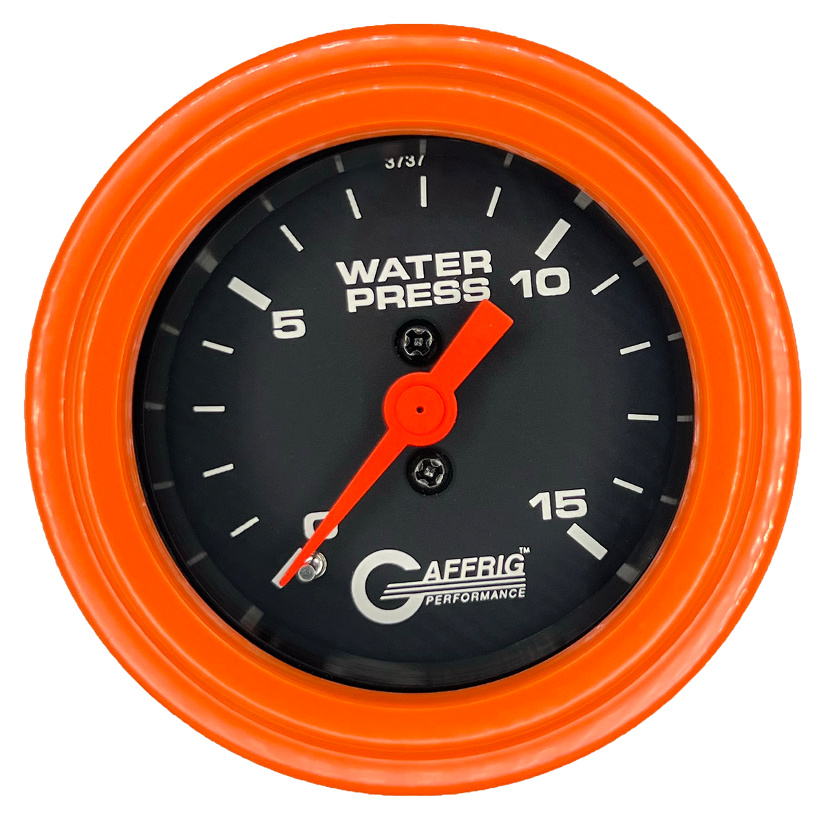 #6020 2 INCH MECHANICAL WATER PRESS. 0-15 PSI BLACK Orange / Step