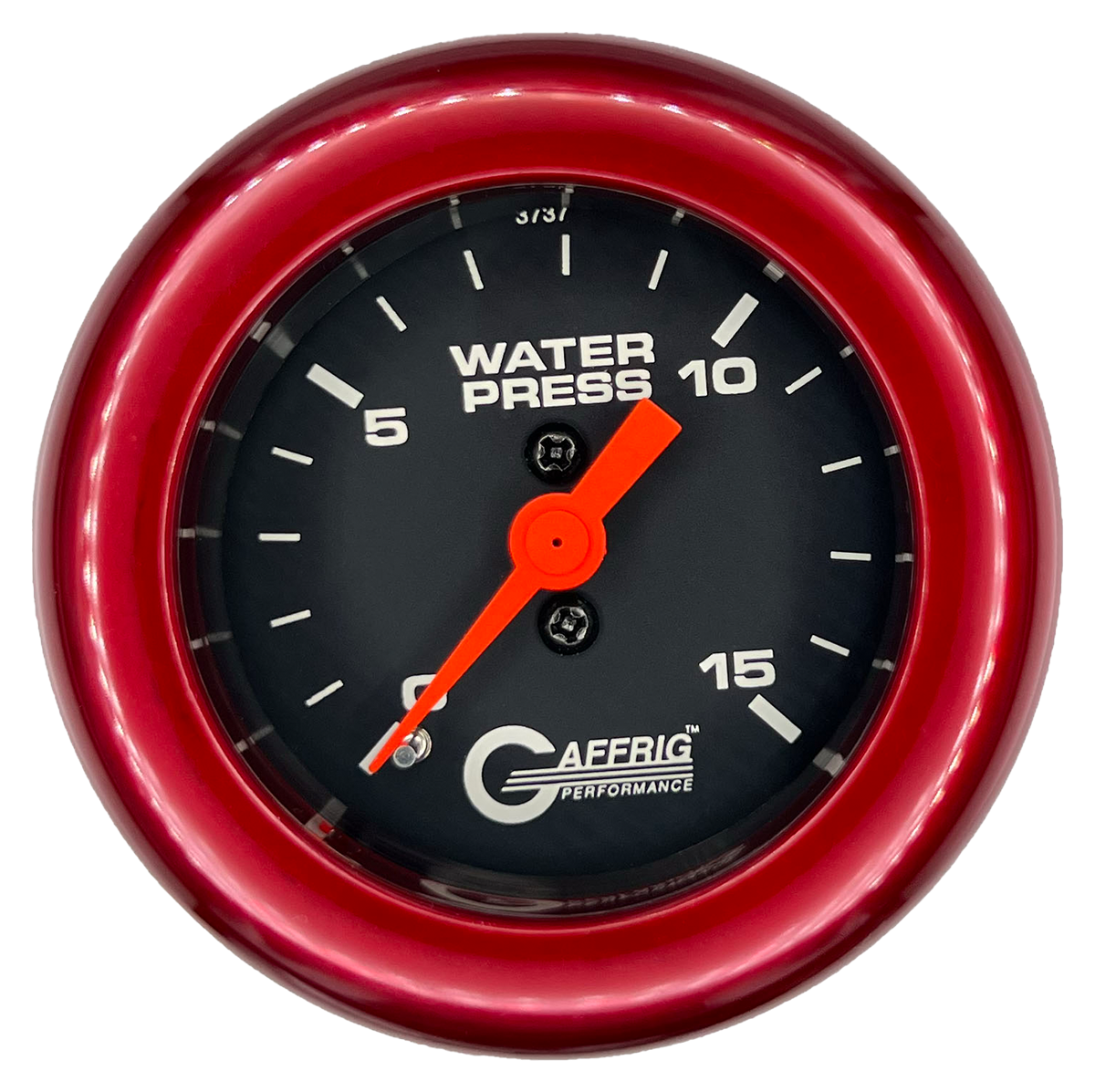 #6020 2 INCH MECHANICAL WATER PRESS. 0-15 PSI BLACK Red / Step