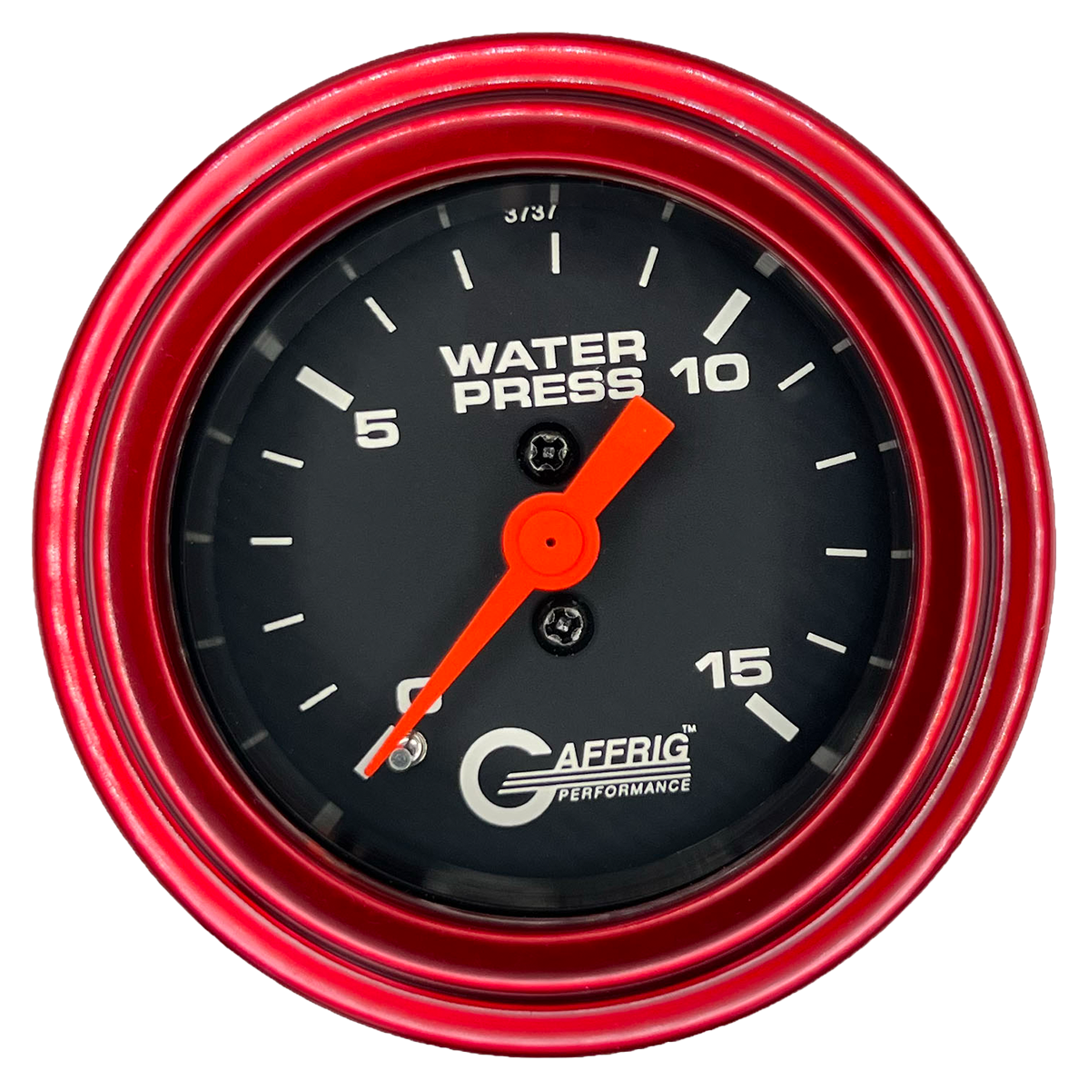 #6020 2 INCH MECHANICAL WATER PRESS. 0-15 PSI BLACK Red / Step